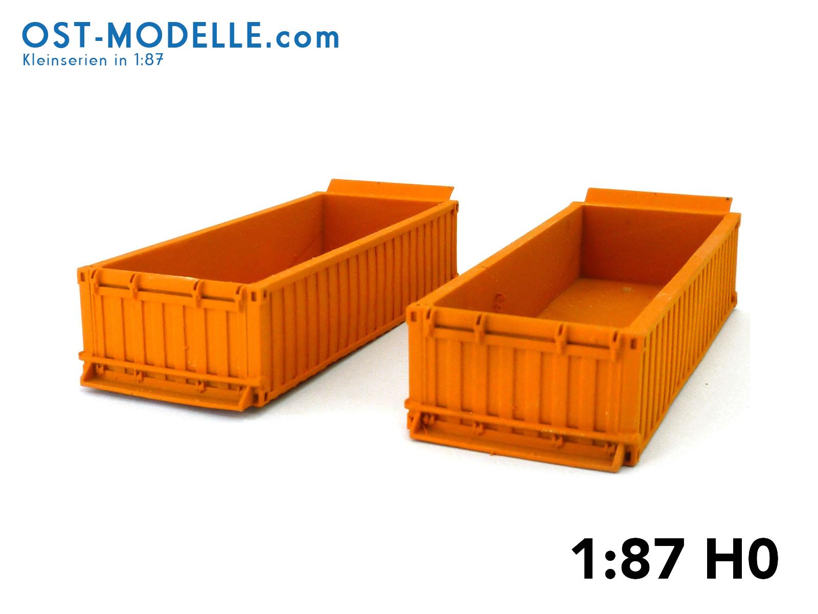 Kippcontainer 2er Set für Bahnverladung orange